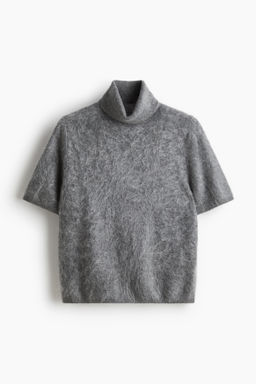 Top de cuello alto en cachemira cepillada