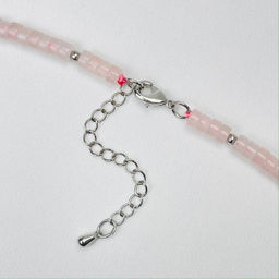 Колье из Розового кварца 38 см +