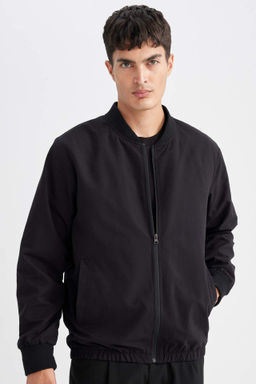 Su Itici Bomber Mont Ceket Kolej Yaka Fermuarl? Cepli Mevsimlik Hafif - Defacto фото 2