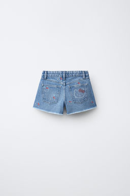 BERMUDA DENIM BORDADOS HELLO KITTY  SANRIO / Azul