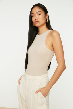 Tas Halter Yaka Vucuda Oturan Esnek Alttan c?tc?tl? Orme Body TWOSS20BD0044