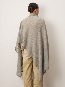 Палантин из шерсти 7W12003 серый