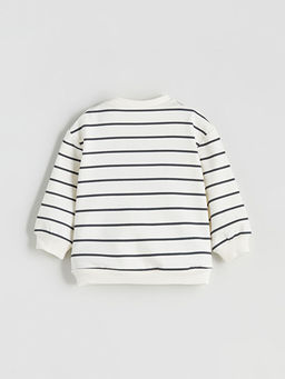 Bisiklet Yaka Nak??l? Erkek Bebek Sweatshirt