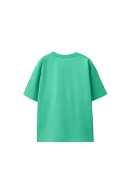 CAMISETA HEAVY WEIGHT TEXTO / Verde fuerte - Zara фото 3
