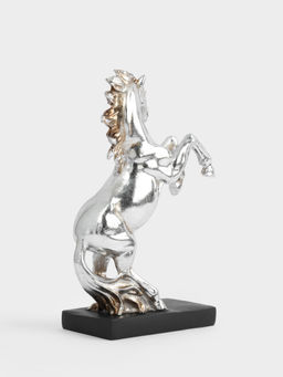 Статуэтка, 15 см, полирезин, серебристая, Конь на дыбах, Horse - Anna lafarg фото 4