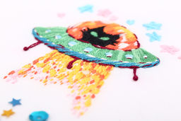 Набор для вышивания PANNA Живая картина JK-2203 Космический кот 6 х 7 см