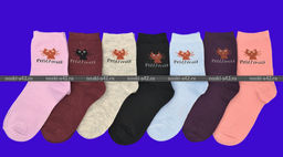 Цена за 12 пар. Лариса носки детские на девочку Кошка внутри махра 15-20 ( длина стопы носка 12-13 см)  фото 11