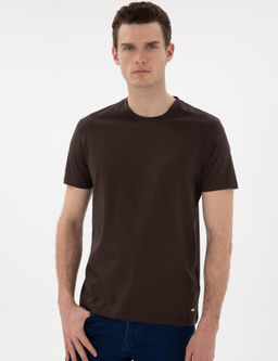 Kahverengi Slim Fit Merserize Basic Ti__rt - Pierre cardin фото 3