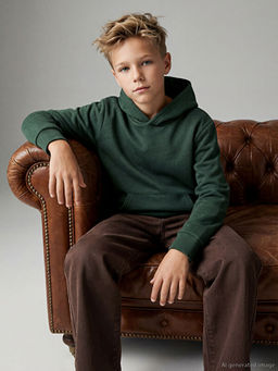 Kap??onlu Erkek ?ocuk Kal?n Sweatshirt