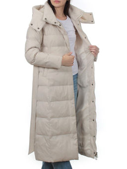 3069 LT.BEIGE Пуховик облегченный зимний женский (80% пух, 20% перо)