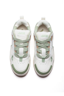 Кеды Бежевый/Зеленый/Коричневый