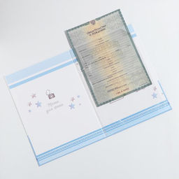 Папка для свидетельства о рождении Слоник, для мальчика, А4 - Долго и счастливо фото 5