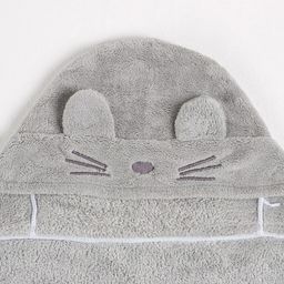 Полотенце с капюшоном Крошка Я, цвет серый, 67х120 см, 100% п/э, 280 г/м2  фото 9