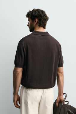 POLO PUNTO CANAL? REGULAR FIT / Chocolate - Zara фото 4