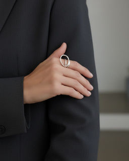 Кольцо с белым серебрением - Vel vett фото 5