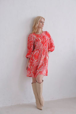 Платье красное с присборенной юбкой - Martichelli фото 15