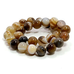 Браслет из камня Кофе агат карьерный рост и высокий заработок 6мм