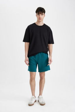 Regular Fit Duz Paca Cepli Basic Duz Sort
