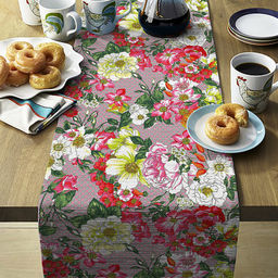 Цветочная феерия Скатерть-дорожка на стол 50х148см, хлопок Премиум 236г/м2, Домашняя мода (Россия)  фото 2
