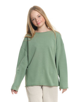 Толстовка с необработанными краями 22-2016 фисташковый - Mini maxi фото 8