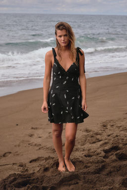 EMBROIDERED FLORAL SHORT DRESS - Zara фото 8