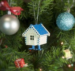 Праздничные новогодние украшения: Избушка на курьих ножках 1013 Blue
