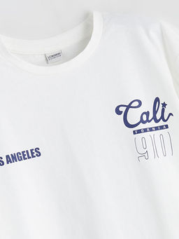 Bisiklet Yaka California Bask?l? K?z ?ocuk Ti??rt ve ?ort