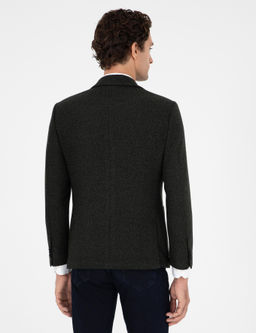 Темно-зеленая приталенная куртка из смесовой шерсти - Cacharel фото 5