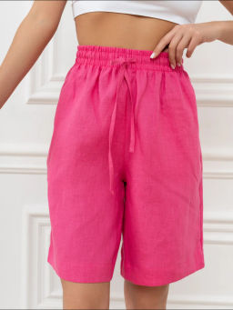 Шорты женские Лён-2 Светло-голубой - Modamica фото 40