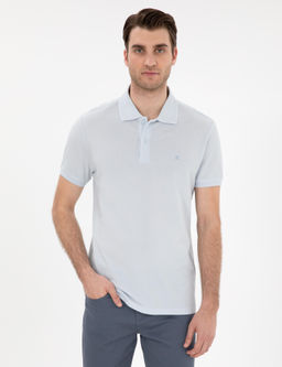 A__k Mavi Slim Fit %100 Pamuk Polo Yaka Basic Ti__rt