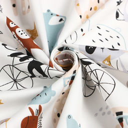 Цена за 150 шт. Ткань Сатин «Зоопарк», ш.160 см, 100% хлопок, 160 г/м²