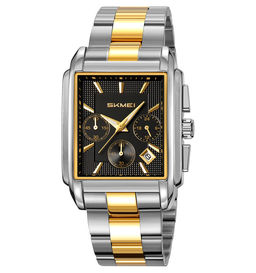 Часы наручные Skmei мужские кварцевые 2339silver-gold-black-steel