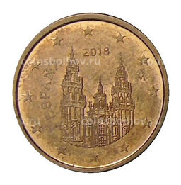 Монета 1 евроцент 2018 года Испания
