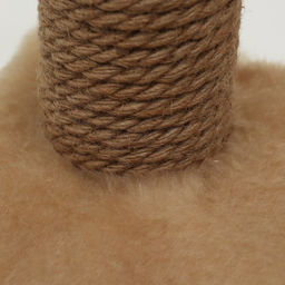 Домик для кошек с когтеточкой, с двумя полками, джут, 37 х 37 х 111 см, бежевый - Simaland фото 6