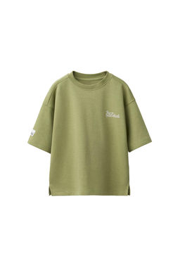 CAMISETA INTERLOCK / verde lavado - Zara фото 2