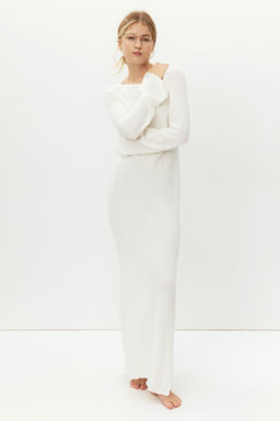 Vestido en punto fino con escote barco - H&m фото 4