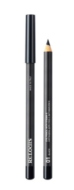 RELOUIS Карандаш для глаз с витамином Е тон 01 black (Италия)  фото 2
