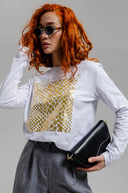 8519/1 Футболка с длинным рукавом женская