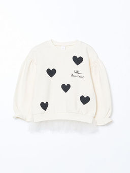 Bisiklet Yaka Kal?n K?z Bebek Sweatshirt