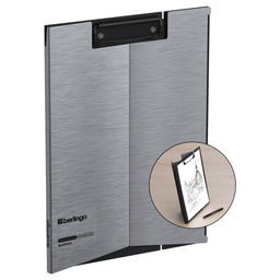 Планшет-трансформер с зажимом и крышкой, Berlingo "Steel&Style", пластик (полифом) (PPf_92102) 1800мкм, серебристый металлик