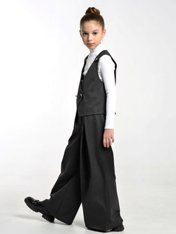 Синий школьный жилет для девочки Mooriposh, модель 1121 фото 13