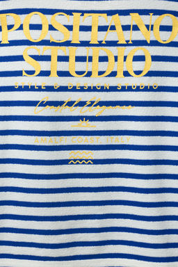 CAMISETA RAYAS Y TEXTO / Azul - Zara фото 3