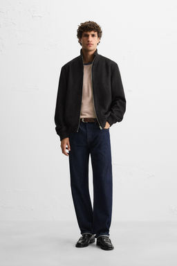 FAUX SUEDE REGULAR FIT JACKET