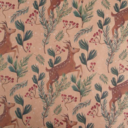 Цена за 10 шт. Бумага упаковочная новогодняя крафтовая Олени, 50 х 70 см - Дарите счастье фото 2