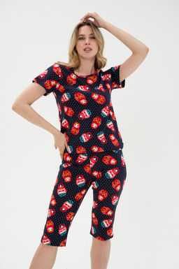 Пижама женская из интерлока Социал матрешка на черном - Амадэль фото 4