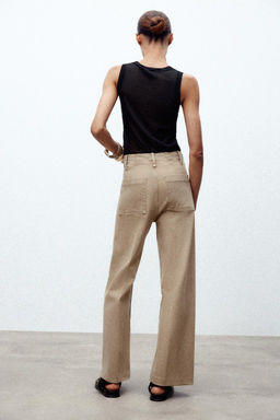 ZW COLLECTION WIDE-LEG HIGH-WAIST JEANS - Zara фото 21