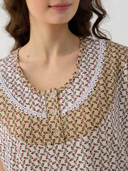 100% Хлопок Пижама Цветочек - Оптима фото 6