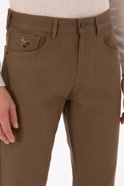 Erkek Haki Slim Fit Kanvas / Chino Pantolon