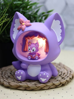 Ночник Fox flower, purple (18 см), пластик