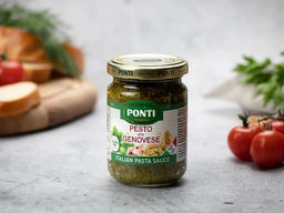 Соус Песто Алла Дженовезе на основе подсолнечного масла "Понти" ст. б. (135 г)